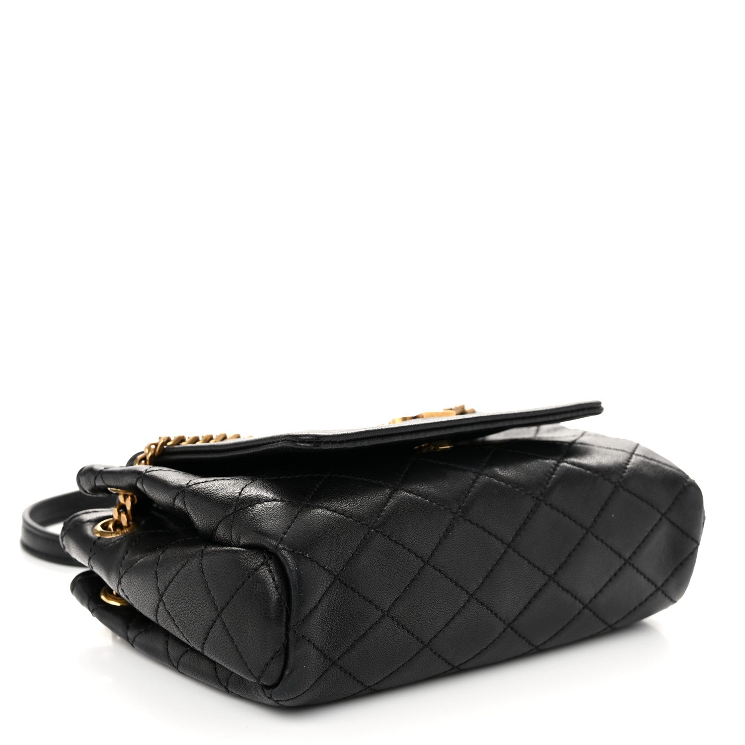 Saint Laurent Lambskin Quilted Monogram Mini Nolita Black 4 of 10