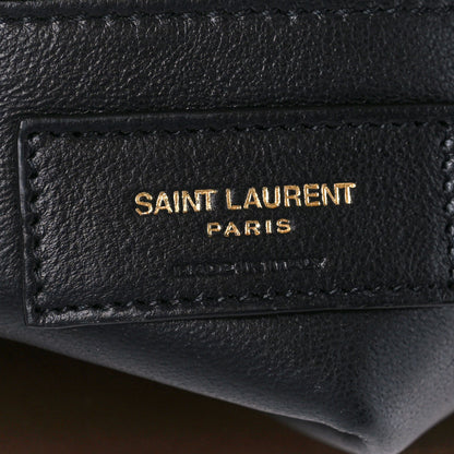 Saint Laurent Suede Calfskin Y Quilted Monogram Small Loulou Chain Satchel Bark Brown 7 of 11