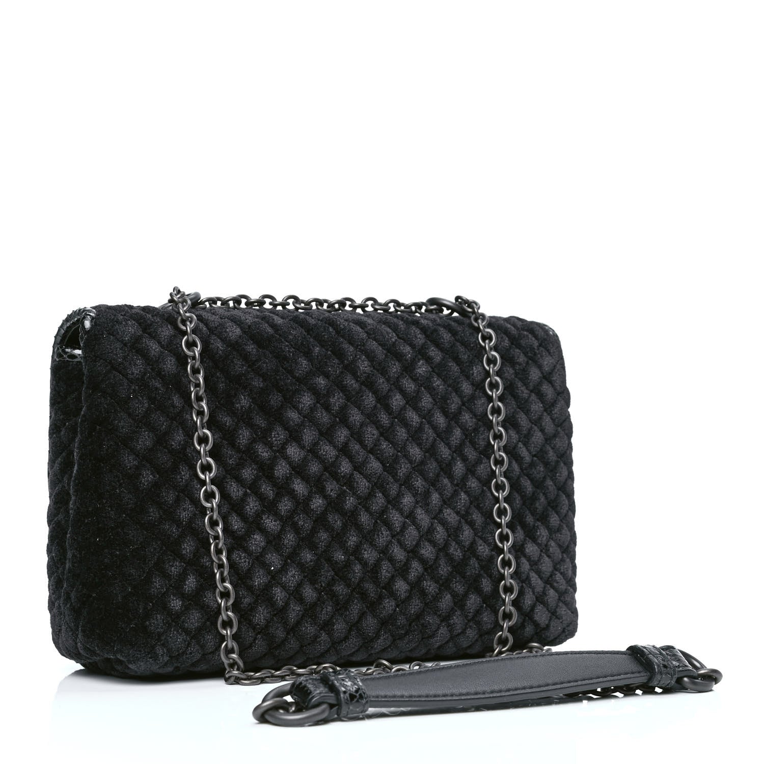 Bottega Veneta Velvet Ayers Baby Olimpia Shoulder Bag Black 2 of 4
