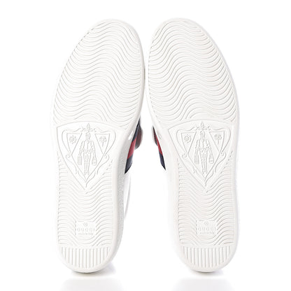 Gucci Calfskin Ayers Web Tiger Embroidered Mens Ace Sneakers 10.5 White 10 of 11