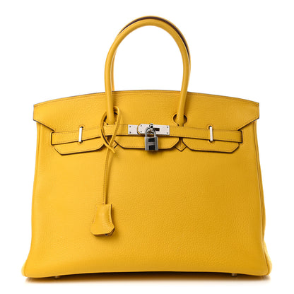 Hermes Taurillon Clemence Birkin 35 Soleil 1 of 10