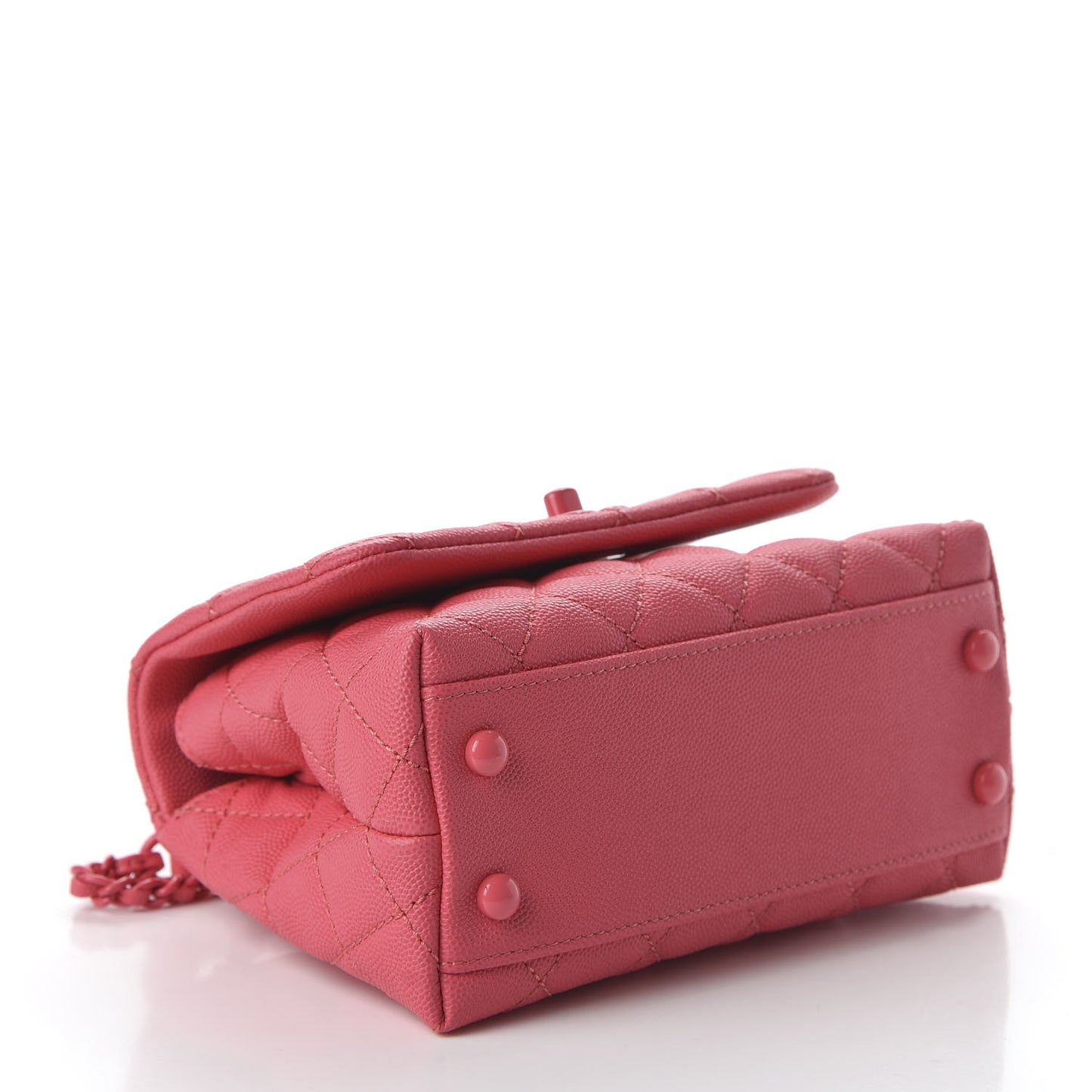 Caviar Quilted Incognito Extra Mini Coco Handle Flap Pink
