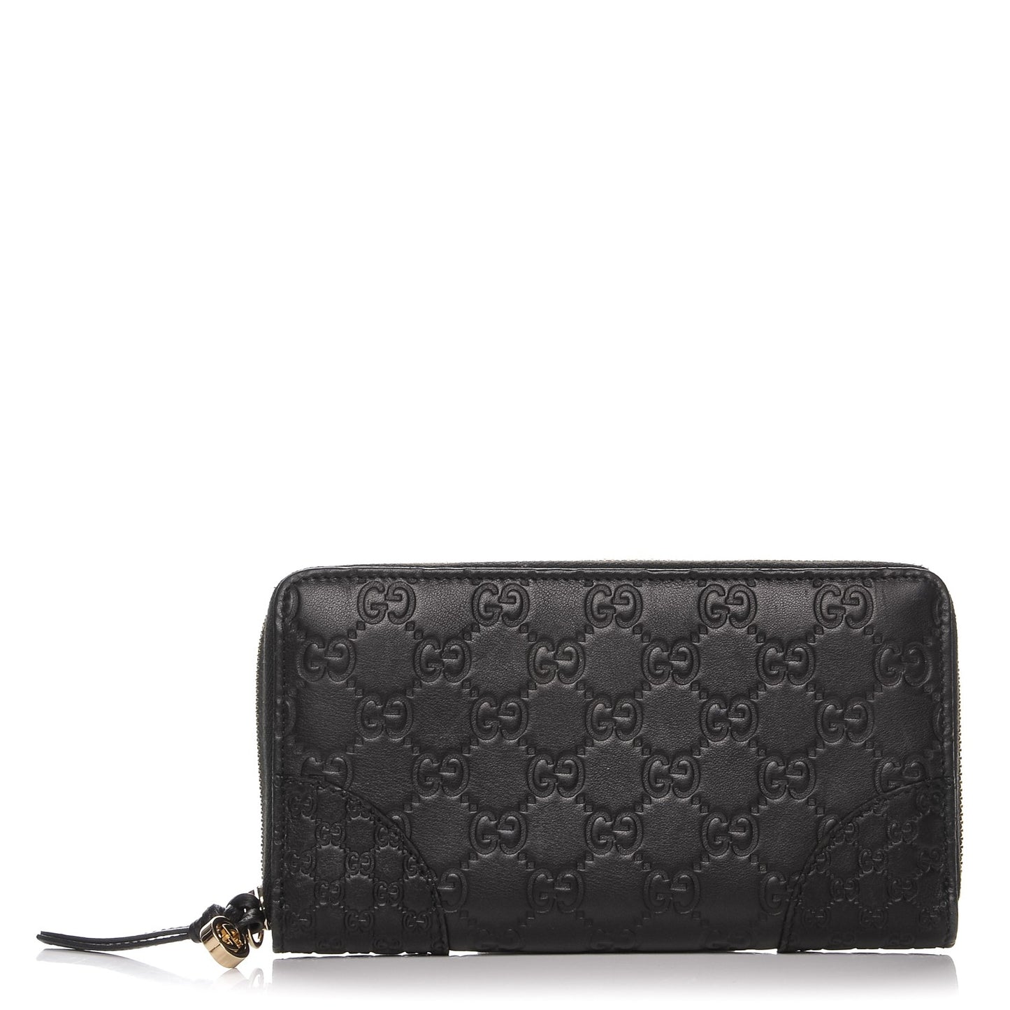 Guccissima Signature Microguccissima Bree Zip Around Wallet Black