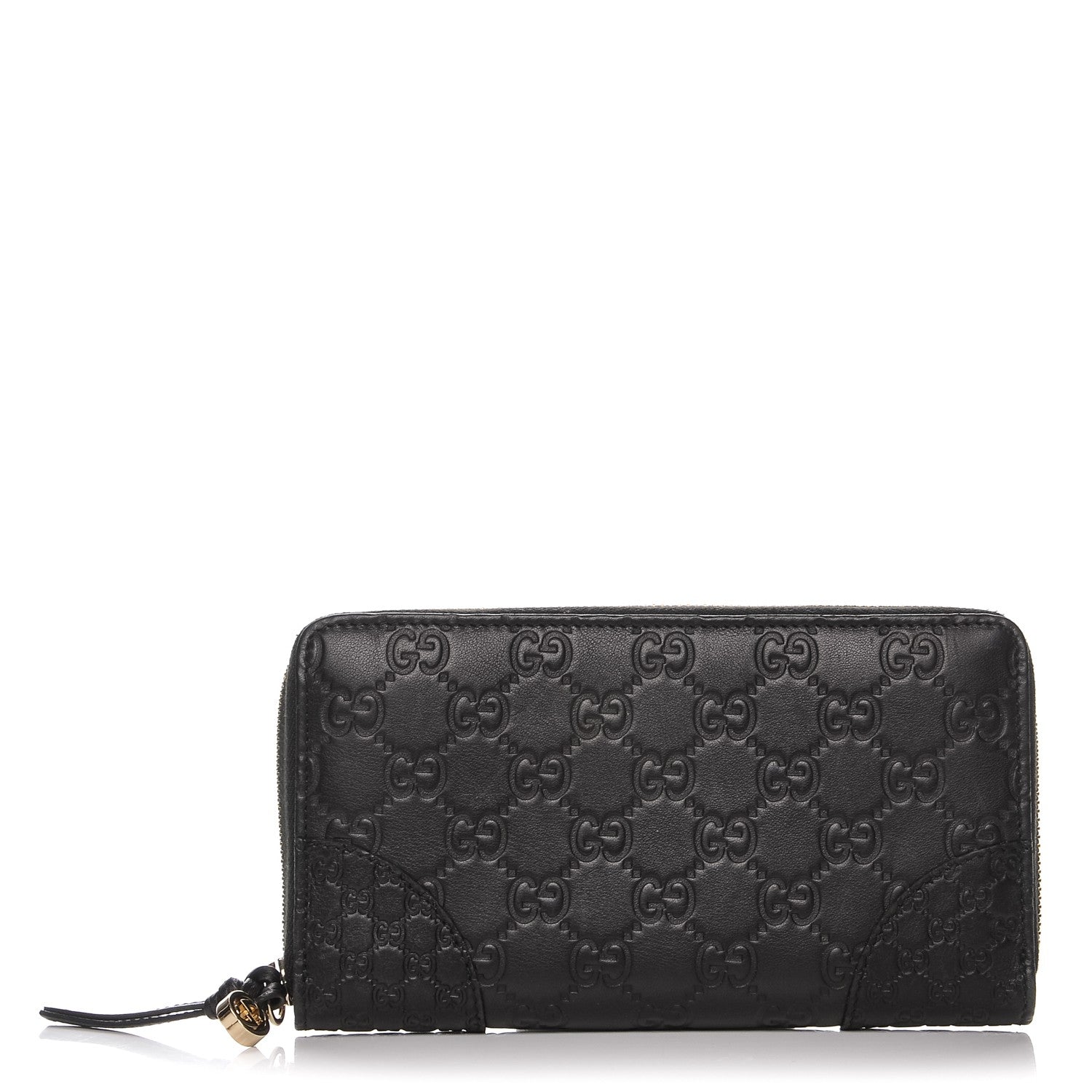 Gucci Guccissima Signature Microguccissima Bree Zip Around Wallet Black 1 of 7