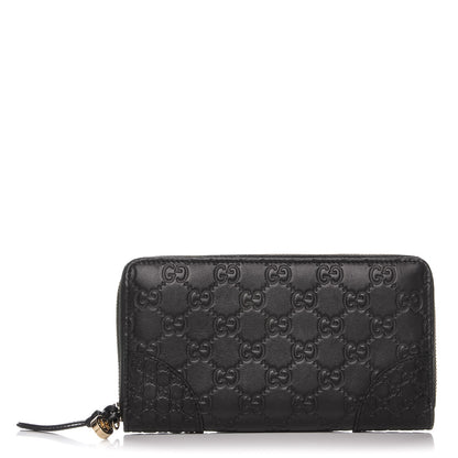 Gucci Guccissima Signature Microguccissima Bree Zip Around Wallet Black 1 of 7
