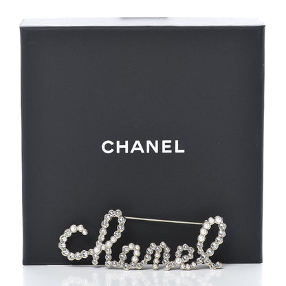 Chanel Metal Glass Swirling Pearls Brooch Pin Gold 5 of 5