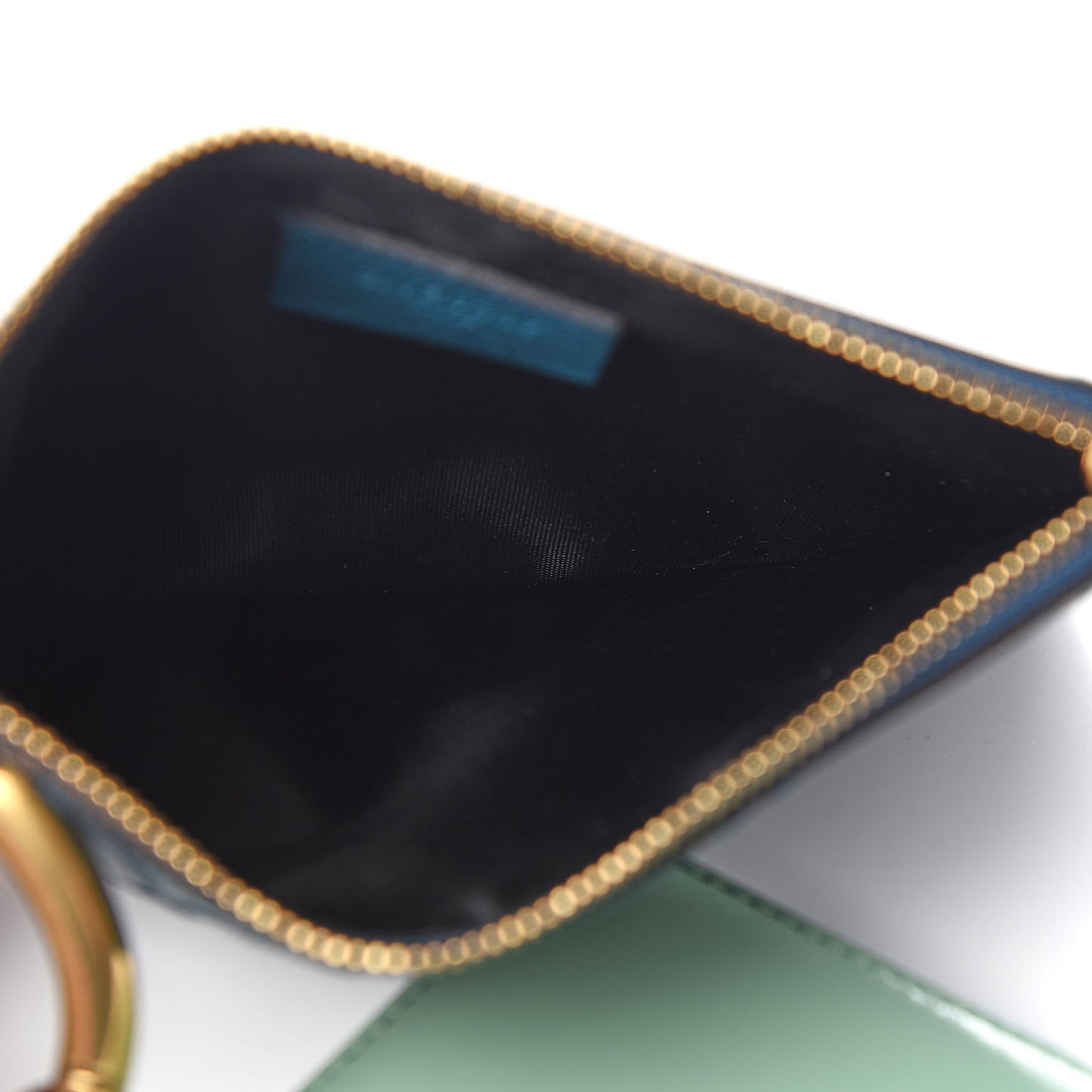 Goatskin Diamond Quilted GV3 Multi Pouch Blue