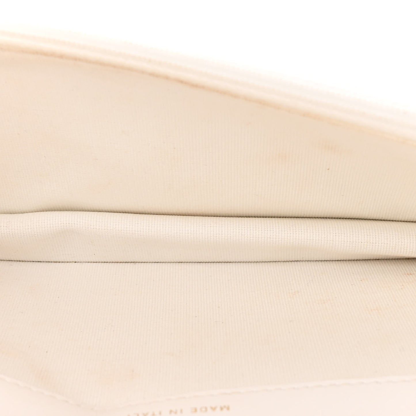 Caviar Quilted Camellia Clutch With Chain White