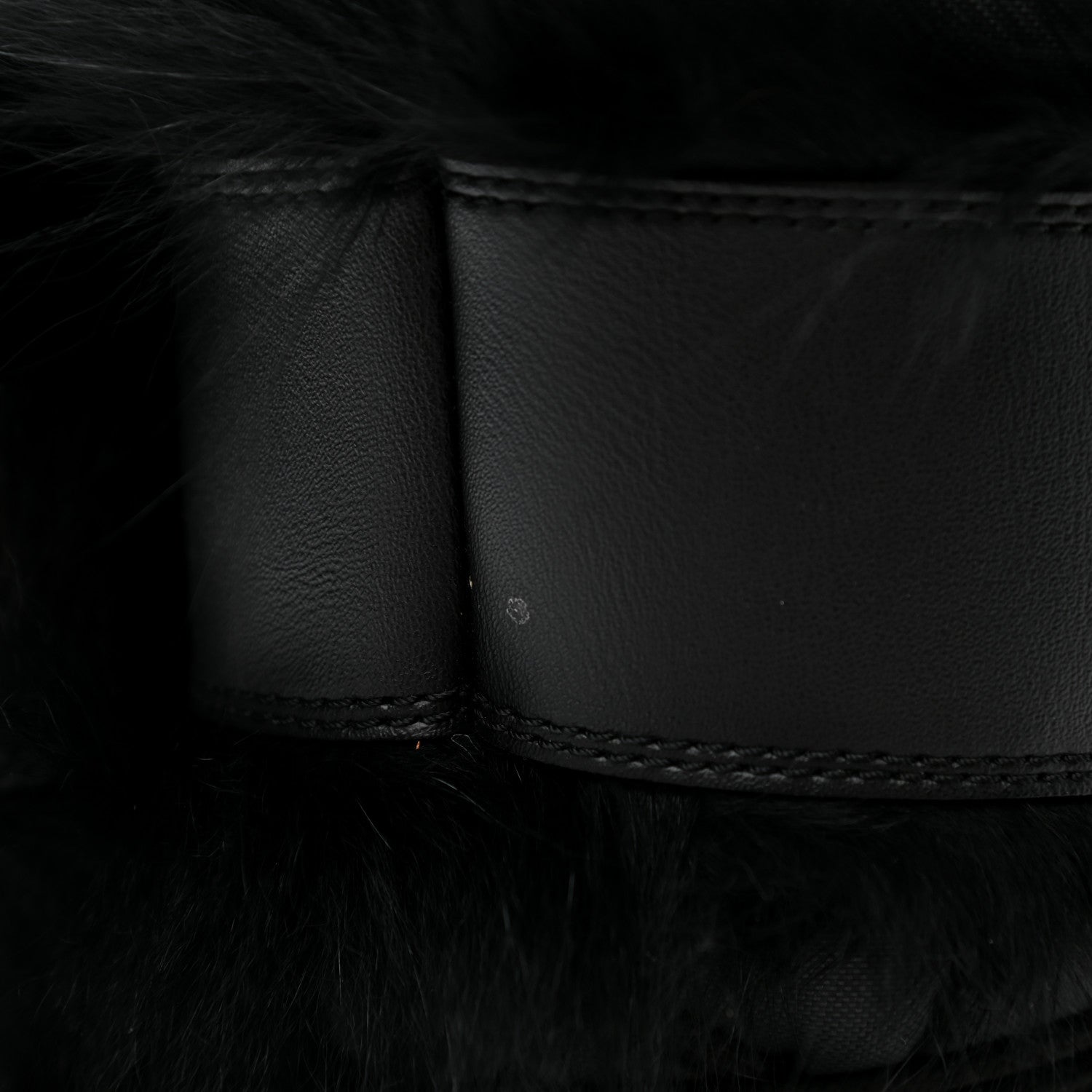 Christian Dior Canvas Calfskin Fur Womens Moon Boots 35-37 Black 8 of 10
