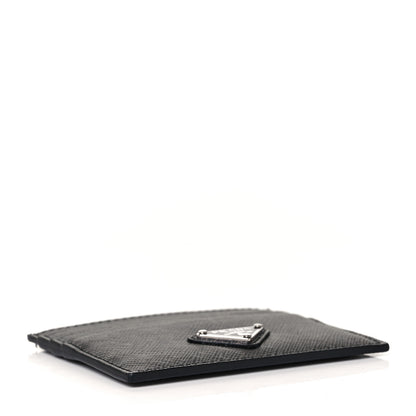 Prada Saffiano Triangle Card Case Black 4 of 9