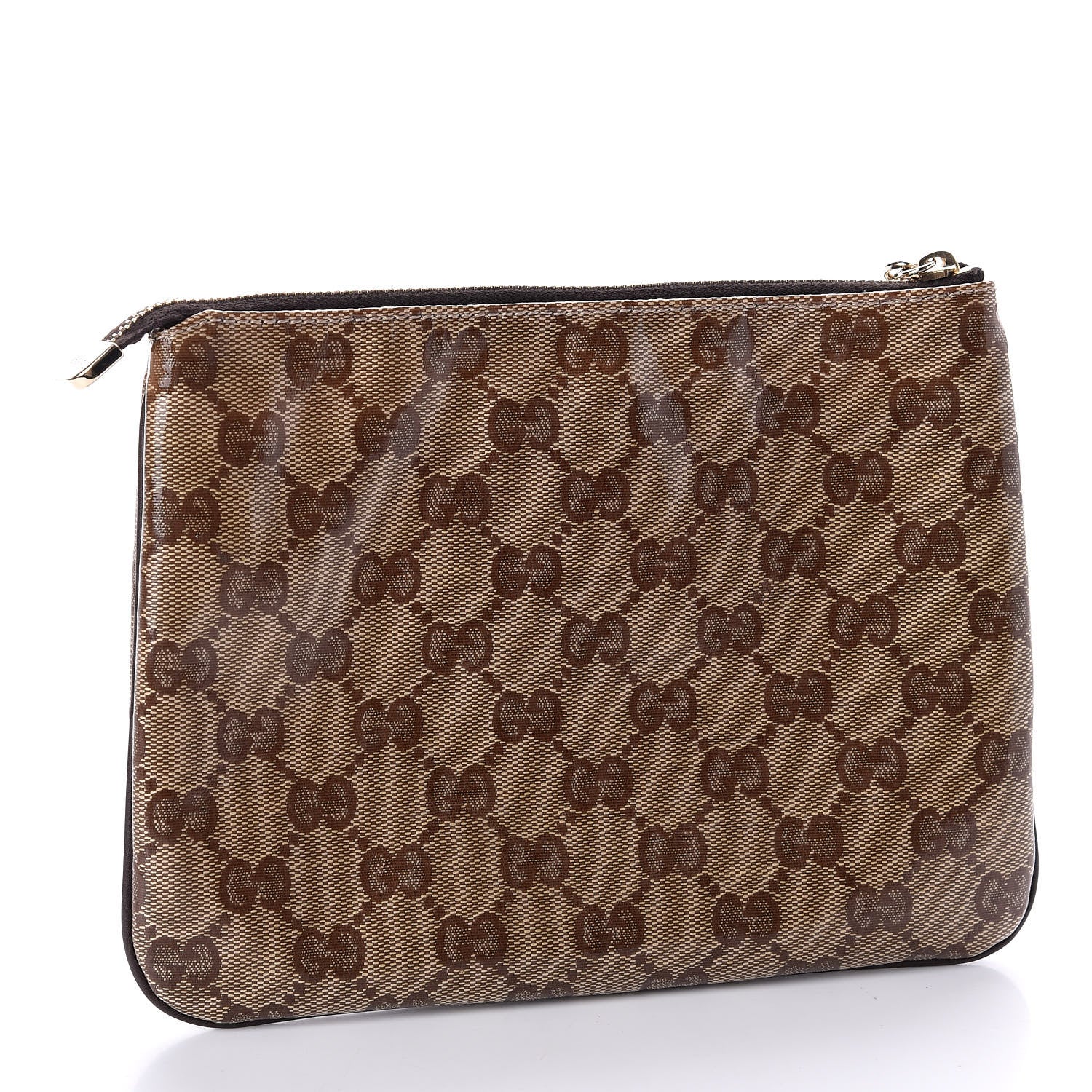 Gucci Crystal Monogram Pouch Dark Brown 3 of 9