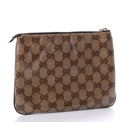 Gucci Crystal Monogram Pouch Dark Brown 3 of 9
