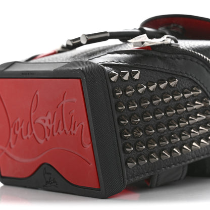 Christian Louboutin Calfskin Spiked Mini Explorafunk Keyring Bag Black 10 of 11