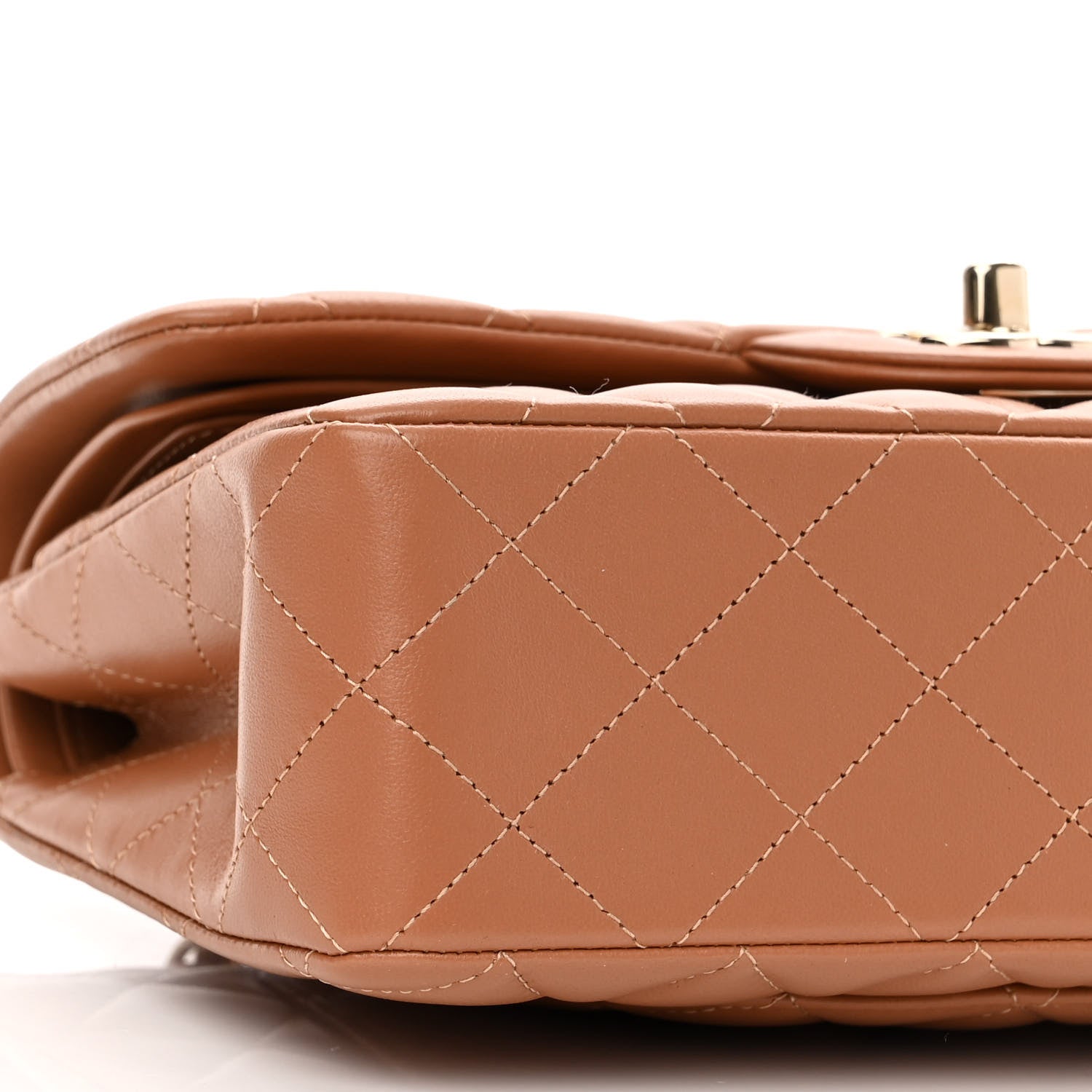 Chanel Lambskin Quilted Small Double Flap Brown 9 of 11