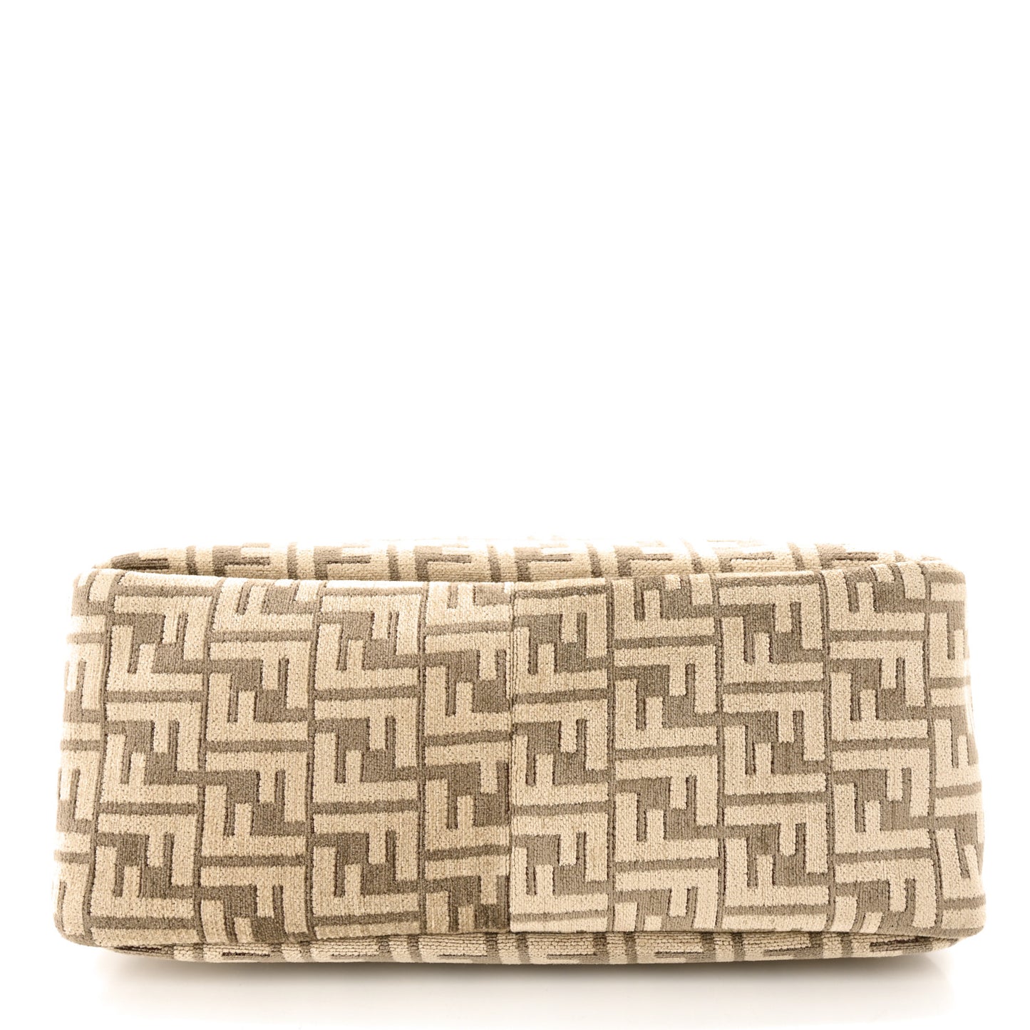 Chenille Vitello Seta Plexiglass FF Fendi O'Lock Zipper Tortora Nuvola