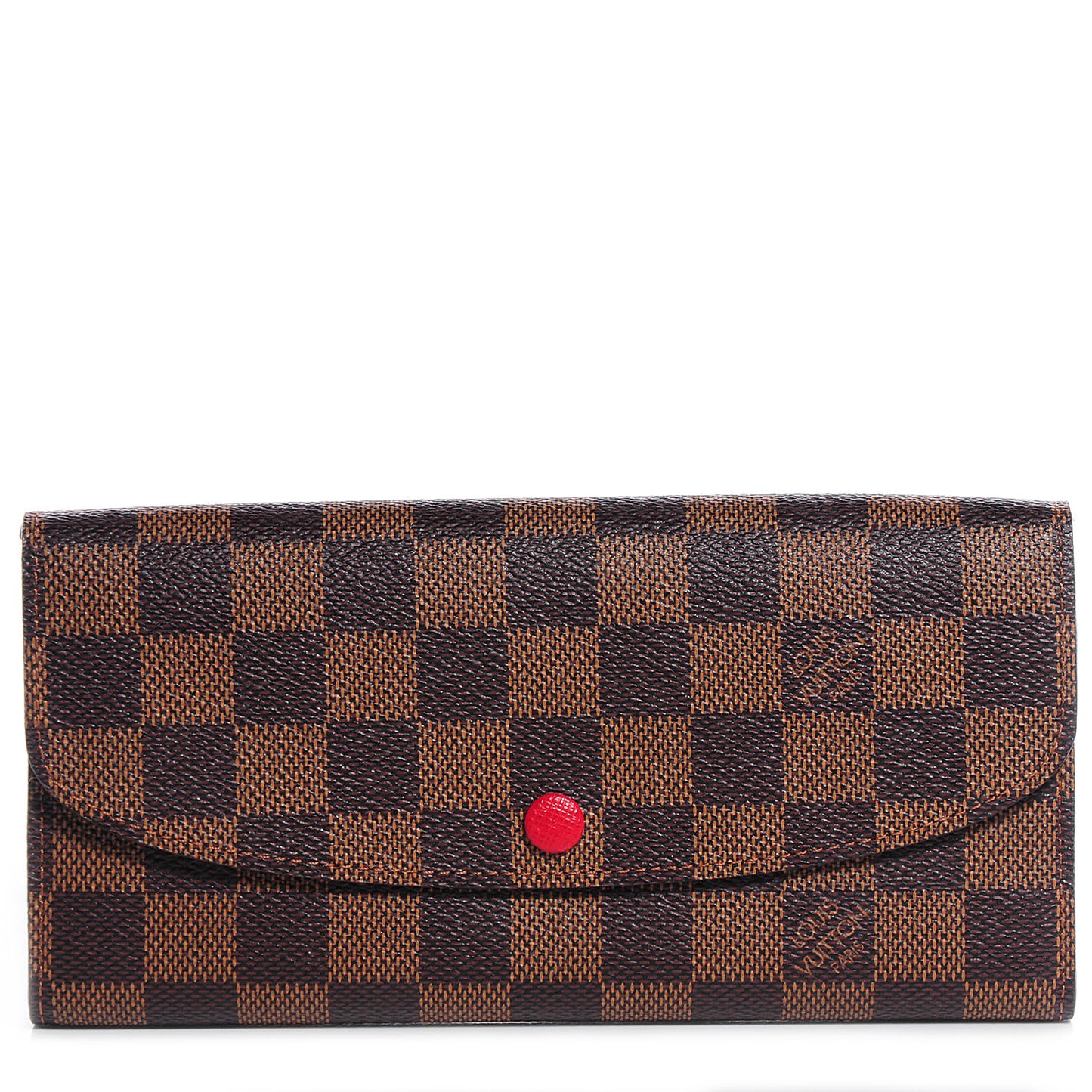 Damier Ebene Emilie Wallet Red