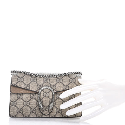 Gucci GG Supreme Monogram Super Mini Dionysus Shoulder Bag Taupe 3 of 11