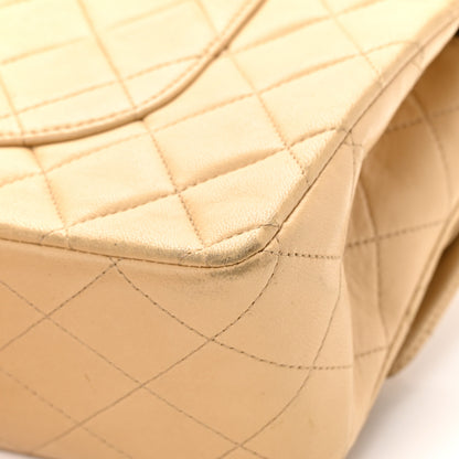 Chanel Lambskin Quilted Medium Double Flap Beige 12 of 26