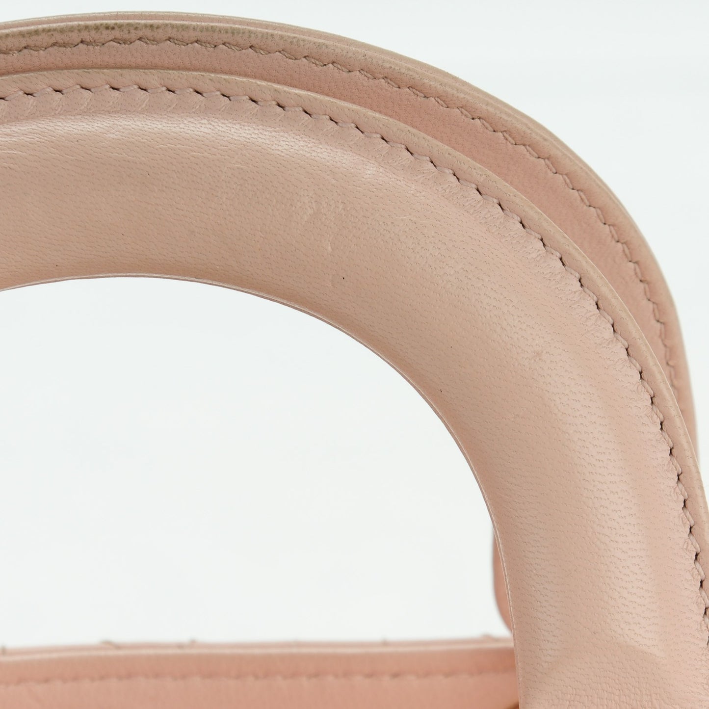 Lambskin Cannage Mini Lady Dior Rose Poudre