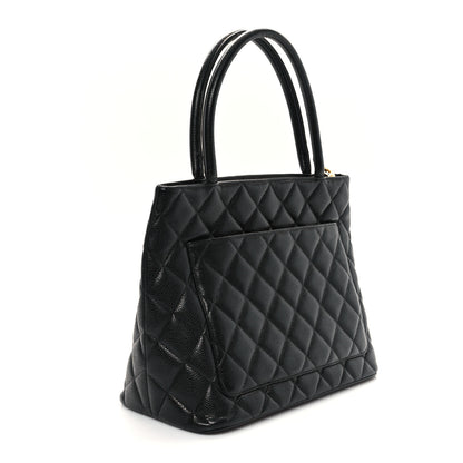 Chanel Caviar Quilted Medallion Tote Black 3 of 10