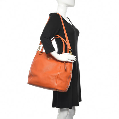 Prada Vitello Daino Tote Papaya 2 of 11