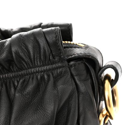 Prada Nappa Gaufre Buckle Shoulder Bag Black 15 of 15