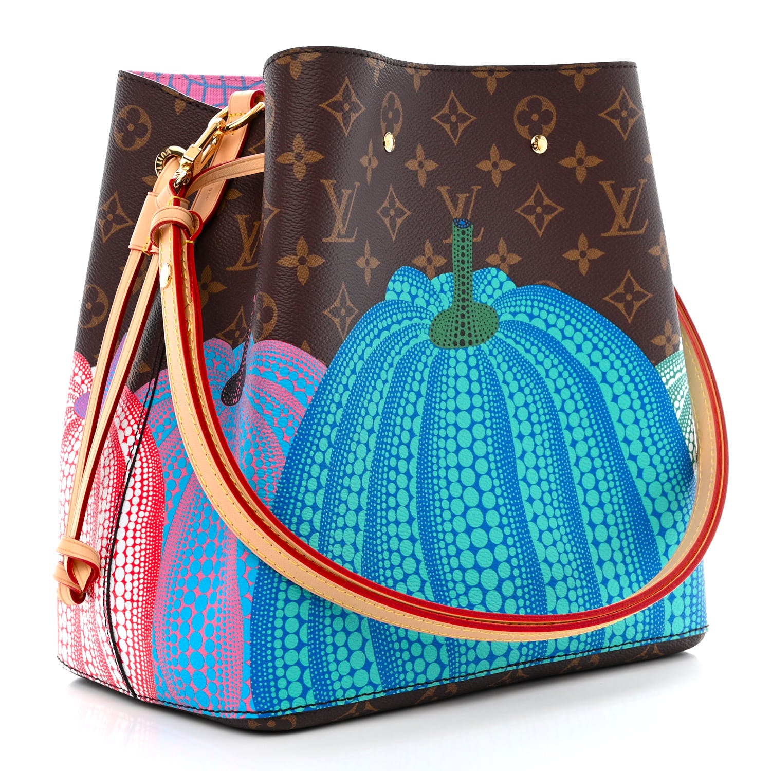 Louis Vuitton LV X YK Monogram Kusama Pumpkin Neonoe MM 3 of 12