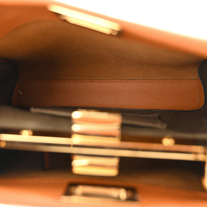 Fendi Vitello Seta Canvas FF Embroidered Mini Peekaboo Iconic Satchel Brandy Amazzonia 5 of 9