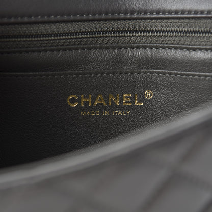 Chanel Lambskin Quilted Mini Rectangular Flap Grey 11 of 13