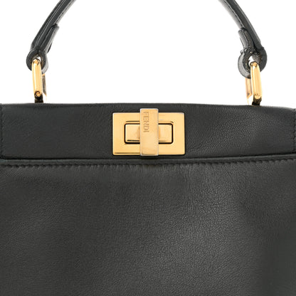 Fendi Nappa Mini Peekaboo Iconic Satchel Black 9 of 15