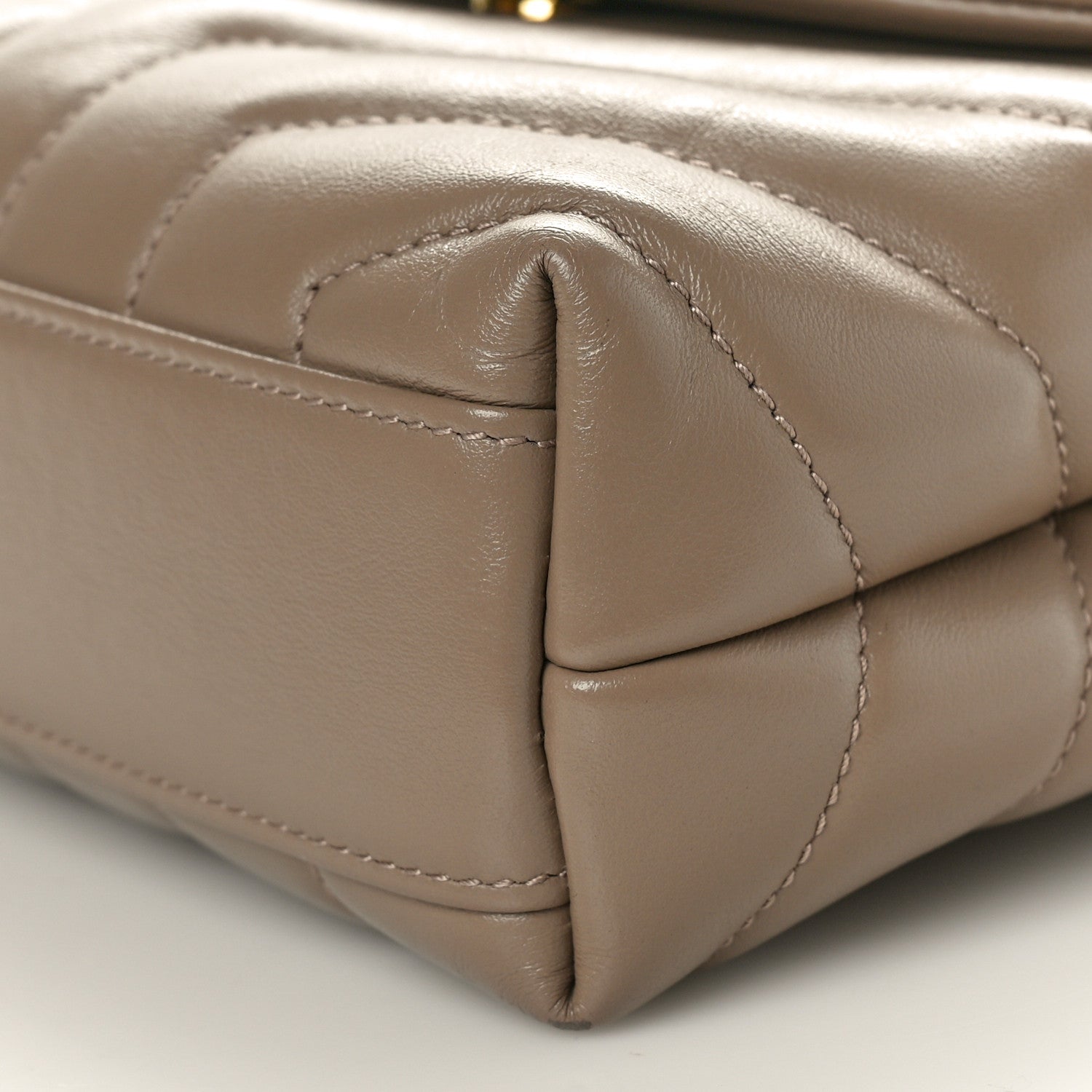 Saint Laurent Calfskin Y Quilted Monogram Toy Loulou Crossbody Bag Taupe 10 of 10