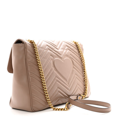 Gucci Calfskin Matelasse Large GG Marmont Shoulder Bag Porcelain Rose 3 of 11