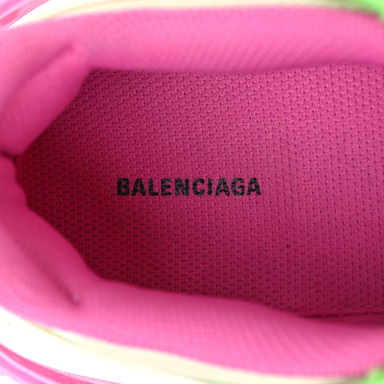 Balenciaga Rubber Mesh Bi-Color Mens Track.2 Open Sneakers 41 White Green Pink 6 of 10