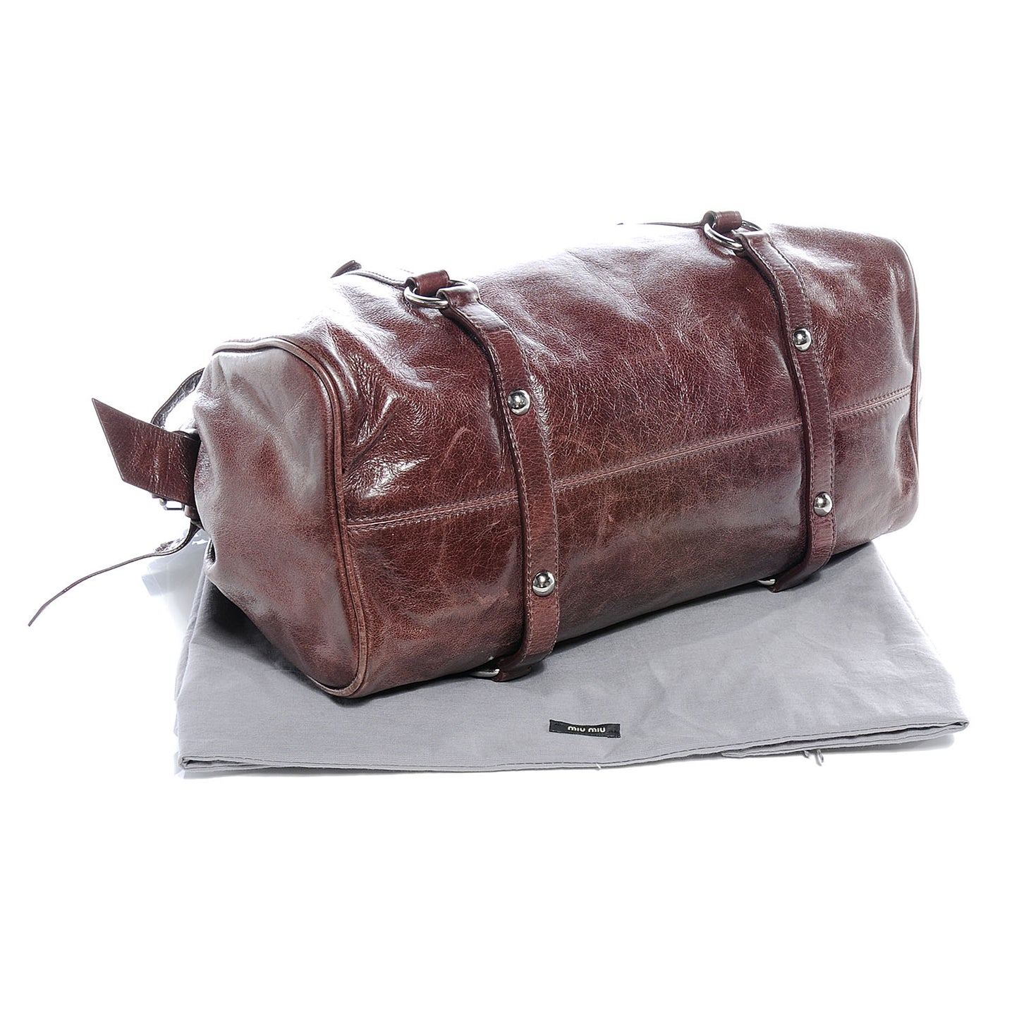 Leather Vitello Lux Bow Bag Brown
