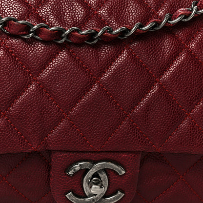 Chanel Iridescent Caviar Quilted Large Chic Flap Red 9 of 12