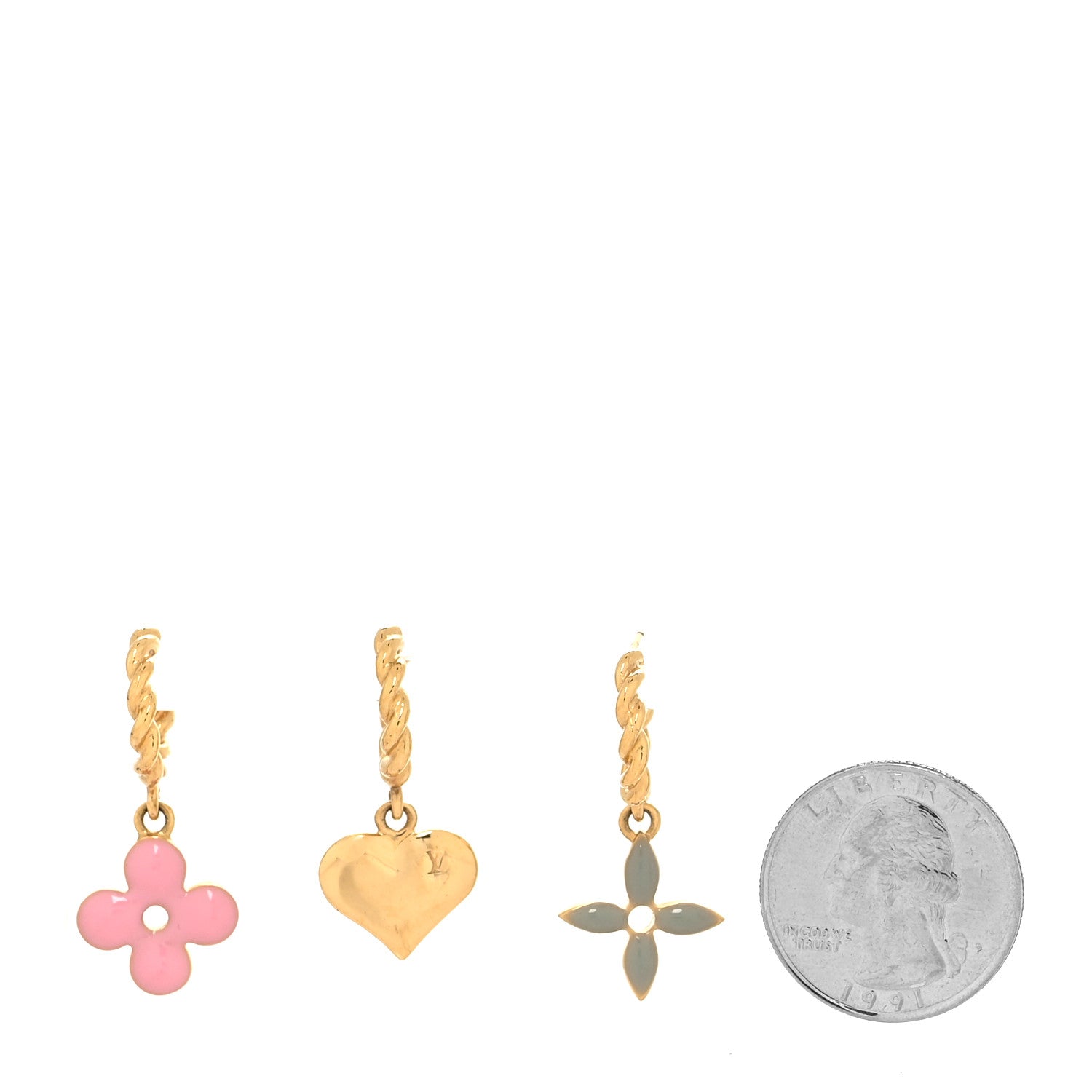 Louis Vuitton Sweet Monogram Earrings Set of 3 Rose 2 of 3