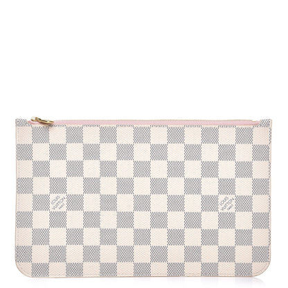 Louis Vuitton Damier Azur Neverfull MM GM Pochette Rose Ballerine 1 of 8
