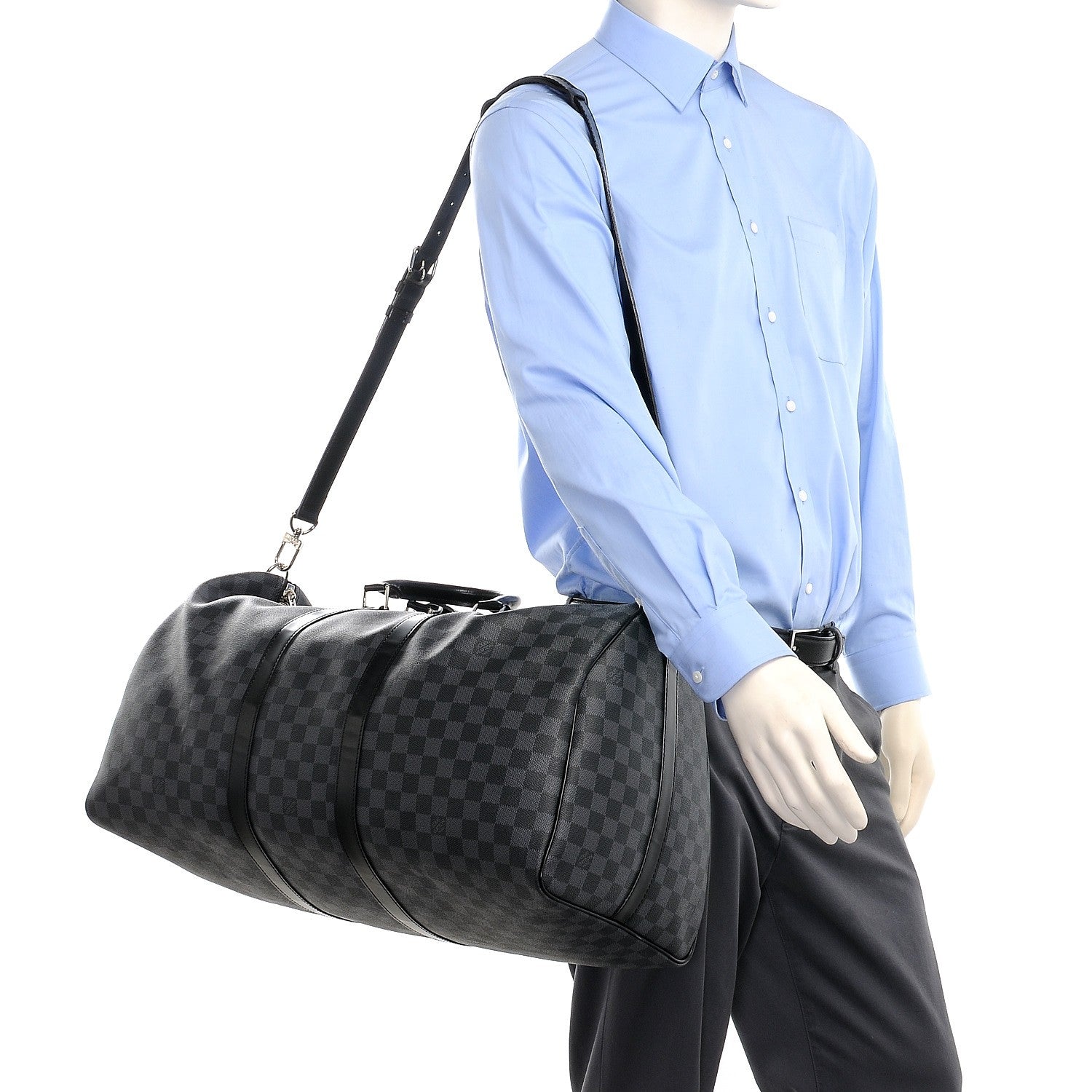 Louis Vuitton Damier Graphite Keepall Bandouliere 55 2 of 7