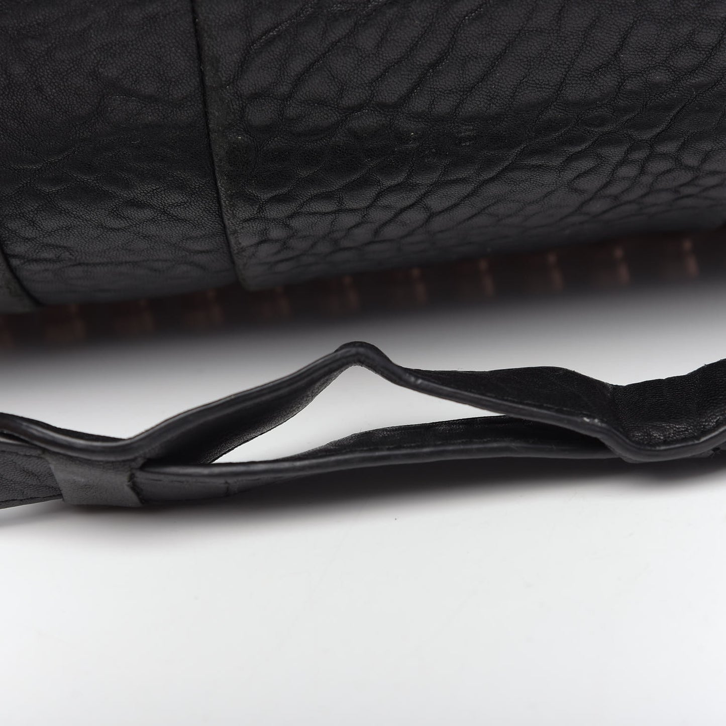 Pebbled Lambskin Rocco Black Rose Gold Hardware