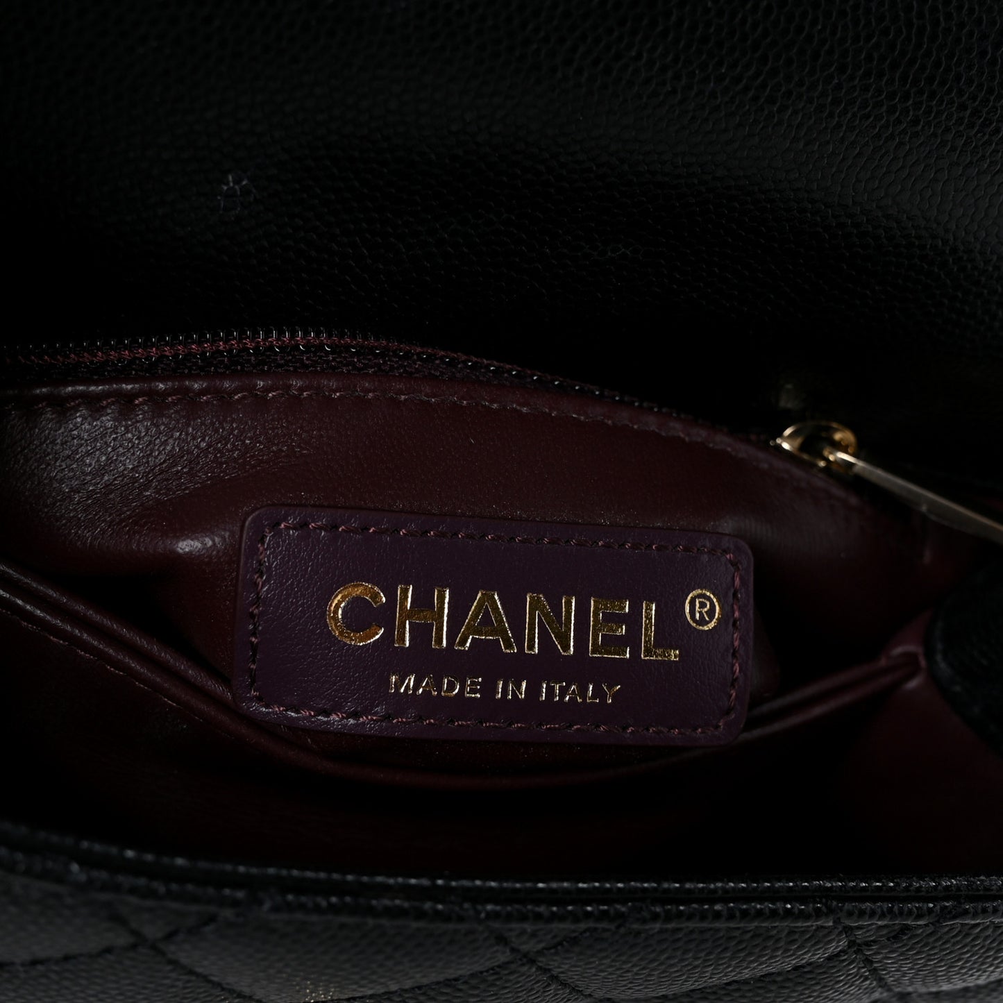Caviar Quilted Extra Mini Coco Handle Flap Black