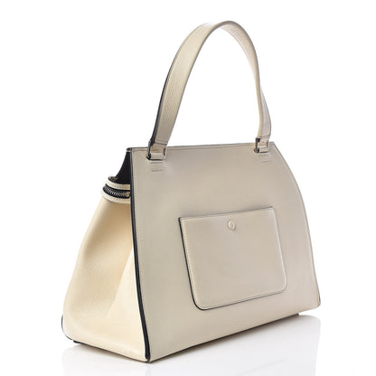 Celine Grained Calfskin Medium Edge Shoulder Bag Cream 3 of 18