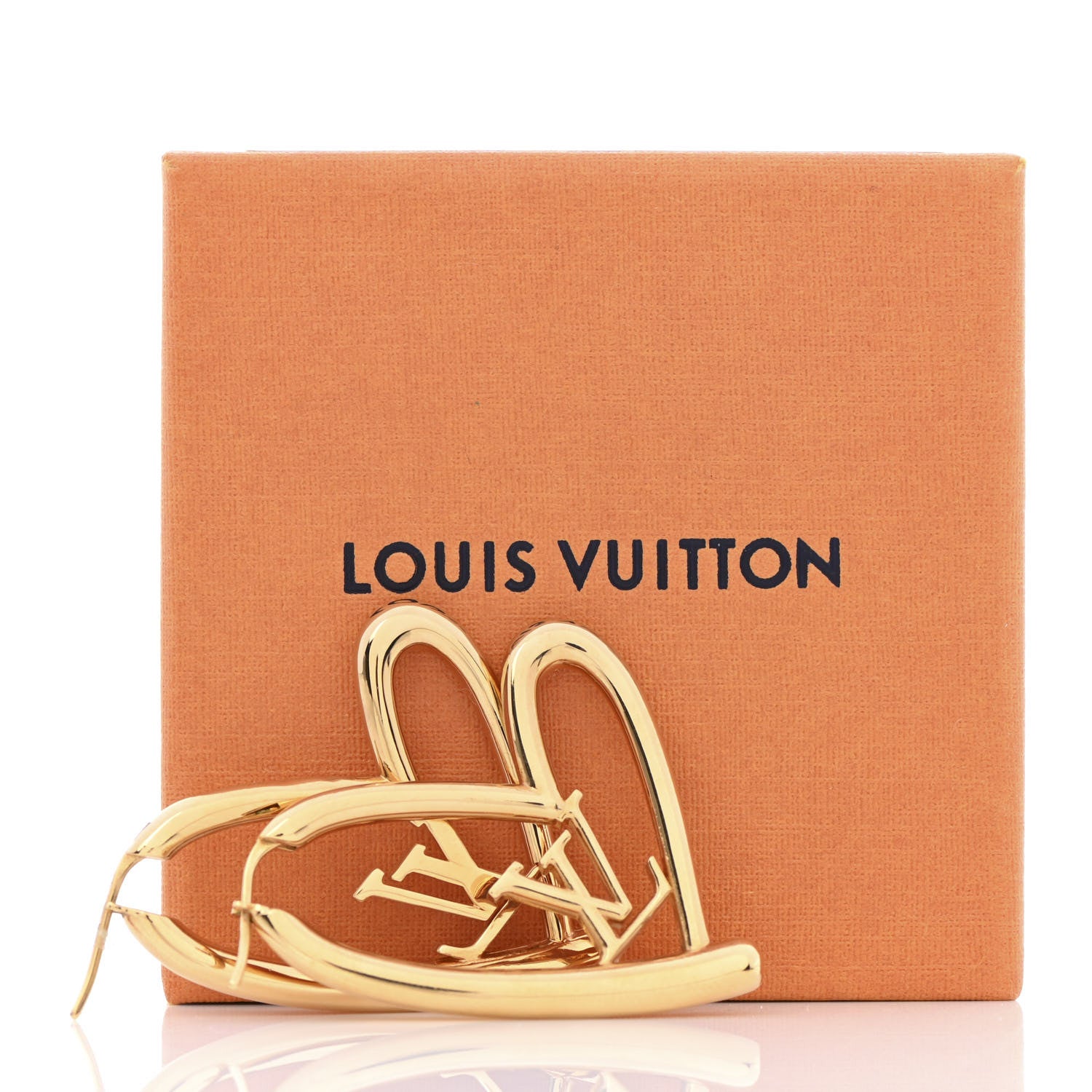 Louis Vuitton Metal Fall In Love Hoop Earrings GM Gold 6 of 6