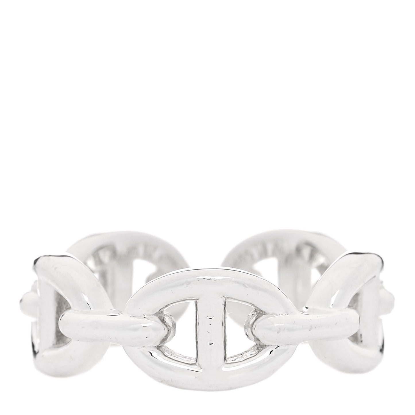 Sterling Silver PM Chaine d'Ancre Enchainee Band Ring 52 6