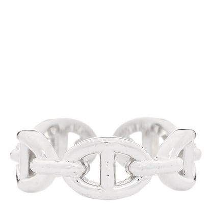 Hermes Sterling Silver PM Chaine d'Ancre Enchainee Band Ring 52 6 1 of 8