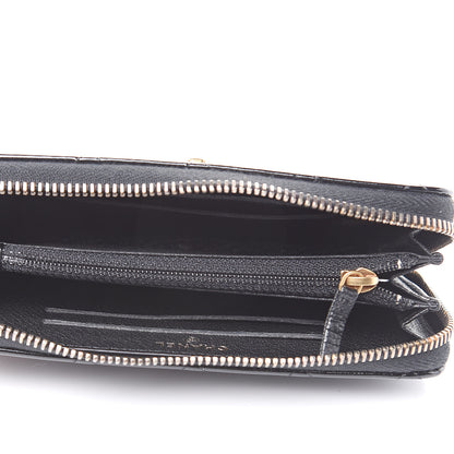 Chanel Patent Quilted Small Zip Around Wallet Black 5 of 8