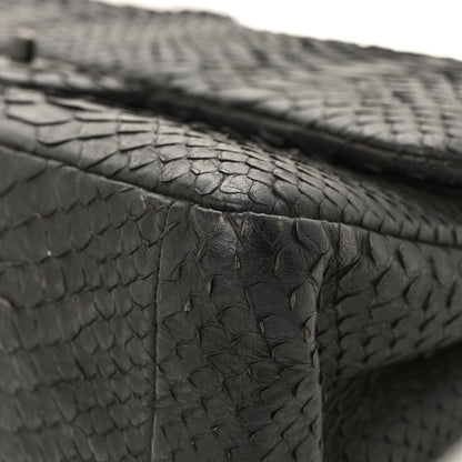 Chanel Snakeskin Jumbo Double Flap So Black 20 of 22