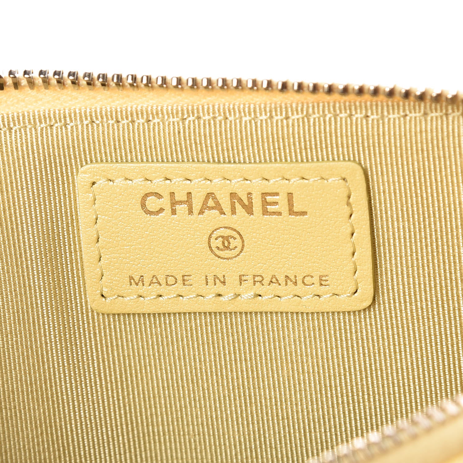 Chanel Iridescent Caviar Quilted Classic Flat Wallet Pouch Yellow 6 of 8