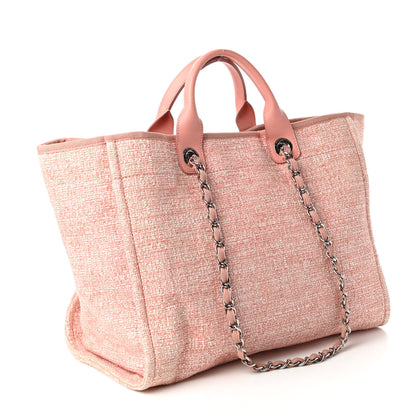 Chanel Canvas Medium Deauville Tote Pink 3 of 10