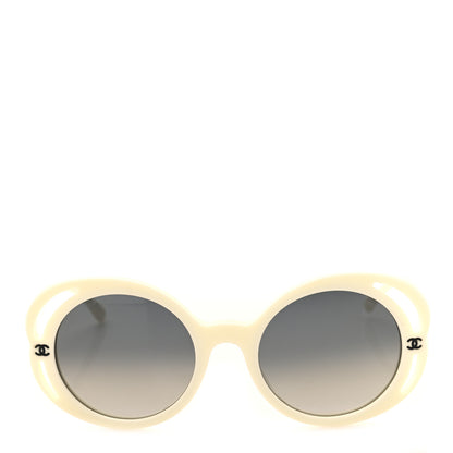 Chanel Acetate Round Sunglasses 71572A White 2 of 7