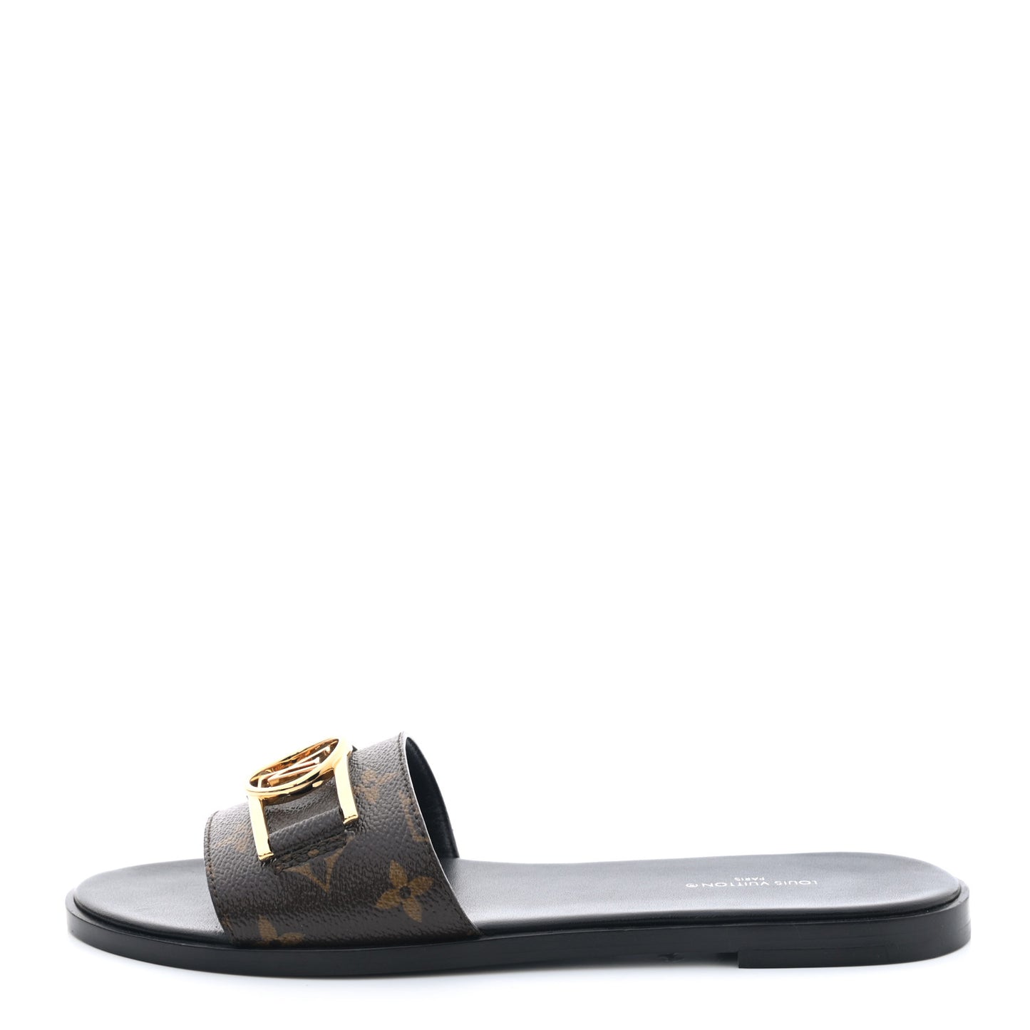 Patent Monogram Lock It Flat Mules 39